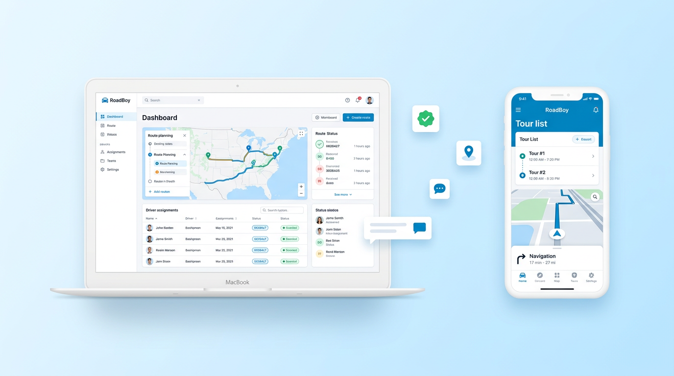 RoadBoy – Disponenten-Dashboard und Fahrer-App im Zusammenspiel